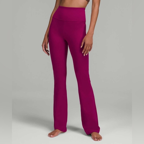 Lululemon Groove Super-High-Rise Flared Pant Nulu 32" (Magenta Purple) - Picture 4 of 11